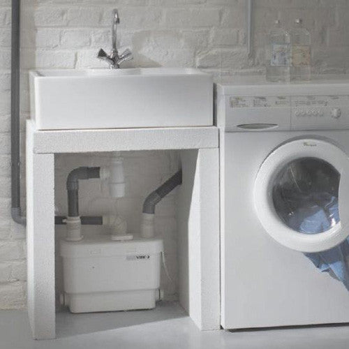 saniflo grey water pump laundry room